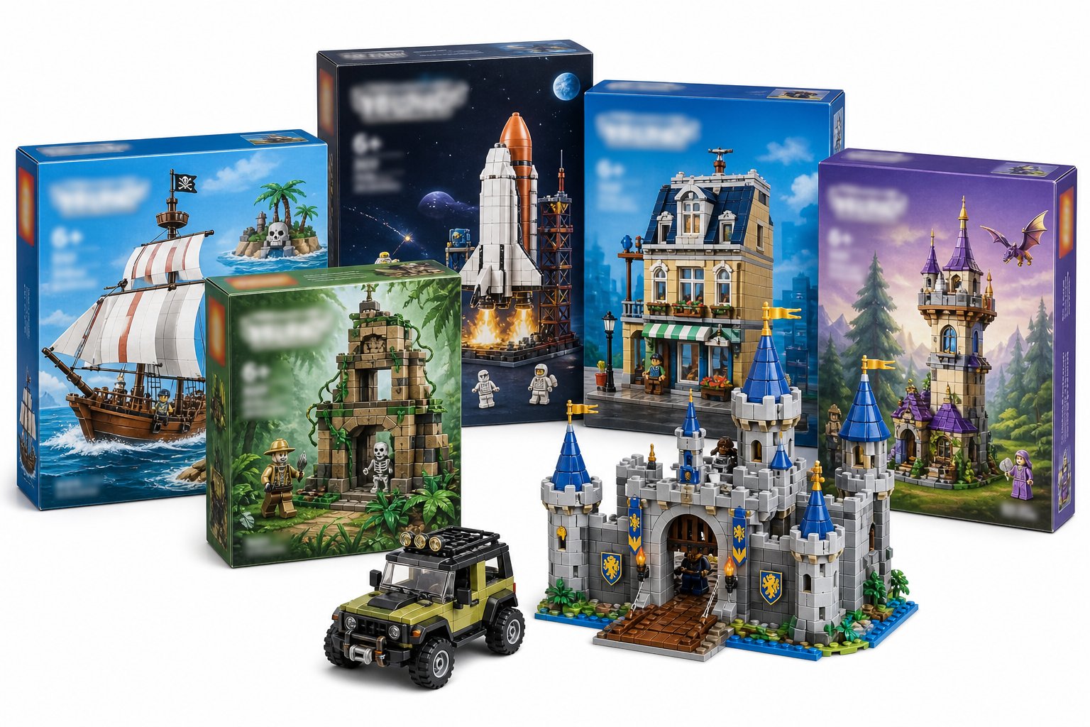 Sets de bloques mayoreo en caja retail