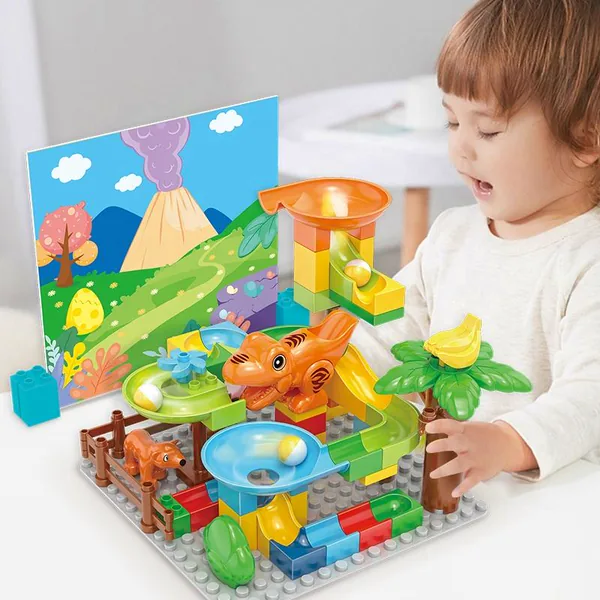 Educational building blocks 60PCS children marble run DIY di