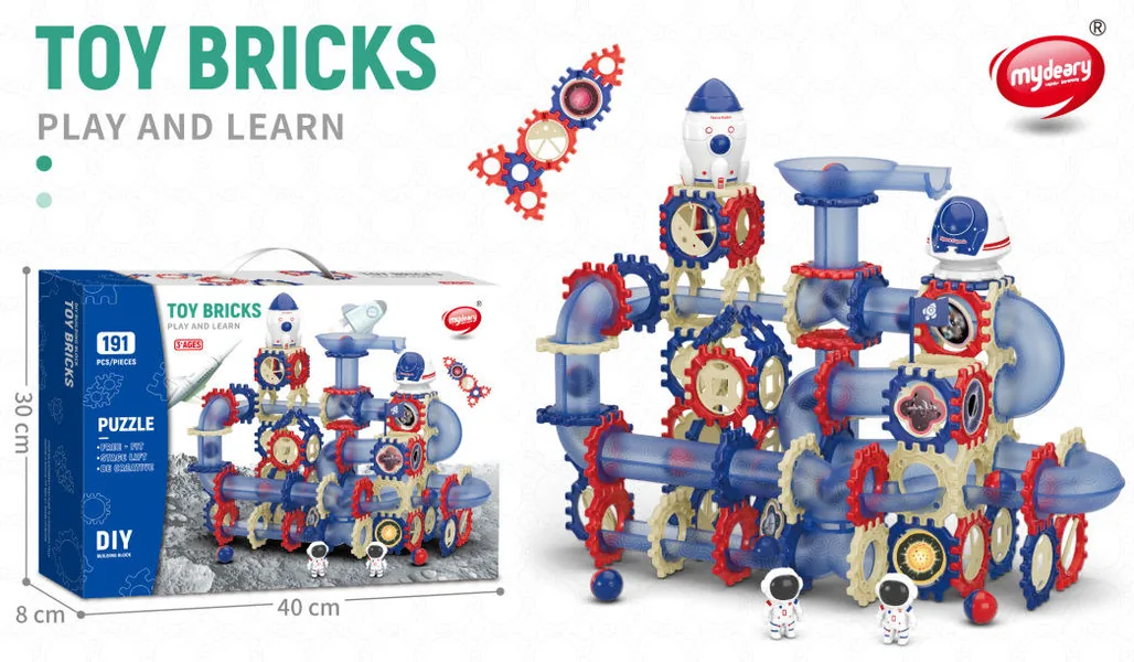 CPS305375-CPS305333 DIY STEM Educational Building Blocks Marble Run Maze Race Tr