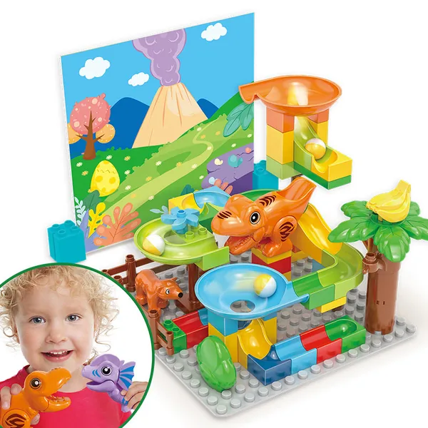 Educational building blocks 60PCS children marble run DIY di