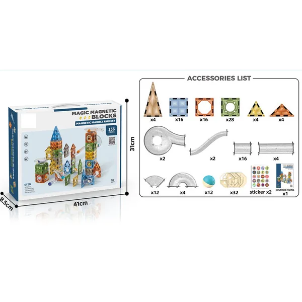 Set de Construcción Magnética STEM 156 Piezas CPS301255