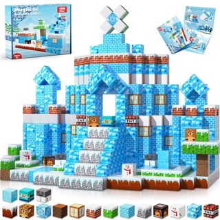 Juego de Bloques Magnéticos Snow and Ice – 16 Piezas para Construcción Libre, Juego de Roles y Aprendizaje Temprano