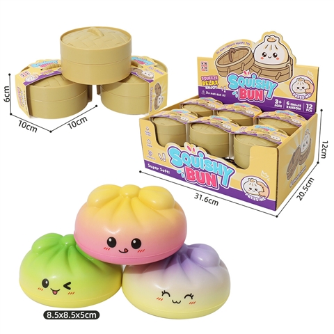 Mini Conejito Squishy Degradado con Caja Expositora Tipo Vaporera – Bloquelandia CPS350804