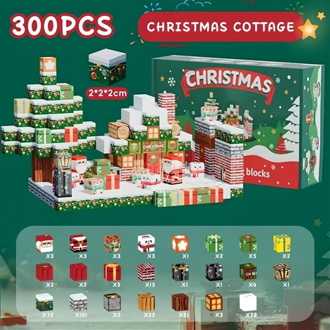 Navidad Mansion – Set de Bloques Magnéticos de Construcción (32 piezas, mayoreo)
