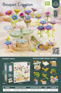 Máquina de Flores DIY 96 Piezas – Set Creativo de Costura y Manualidades para Arreglos Florales 3D