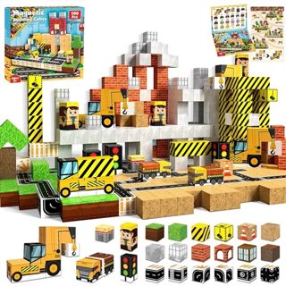 Set de Bloques Magnéticos Ingeniería – 16 Piezas para Construcción Libre, Juego de Roles y Aprendizaje Temprano (Mayoreo)