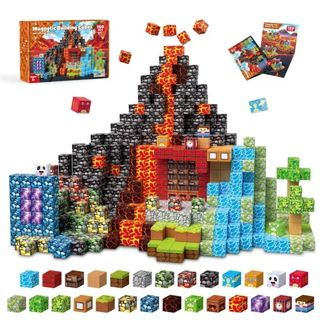 Set de Bloques Magnéticos Volcán de Lava – 2 Piezas por Caja, 32 Cajas por Master, Peso Neto 19 kg, Peso Bruto 20 kg, Imanes de 2.5 mm