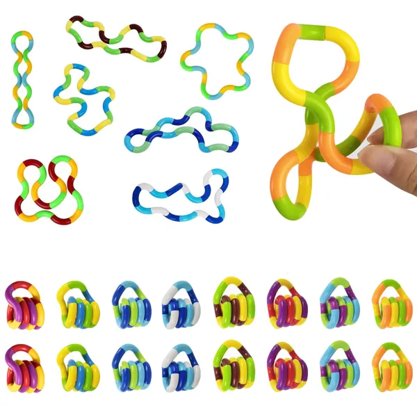 Juguete Trenzado Twist-and-Play – 18 Segmentos Plegables, Alivio de Estrés, Sin Pilas