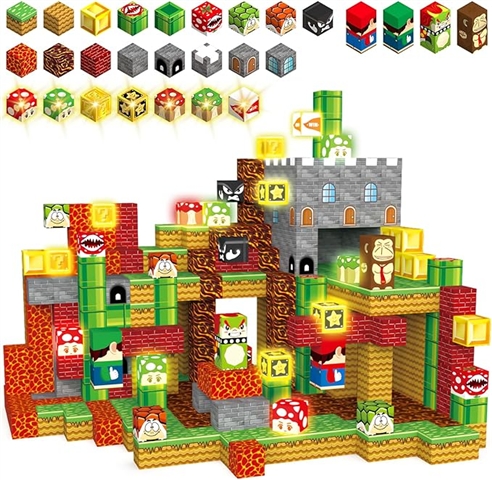 200 piezas de bloques magnéticos para juego de escenario, Bloques de construcción magnéticos de 2.5 mm, 200 piezas, 14.5/15.5 kg