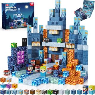 Castillo Azul – Set de Bloques Magnéticos Permanentes 16 piezas para Construcción Libre, Juego de Roles y Aprendizaje Temprano