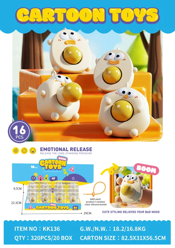 Huevo Squish de Pollito – Juguete Antiestrés B2B para Mayoreo