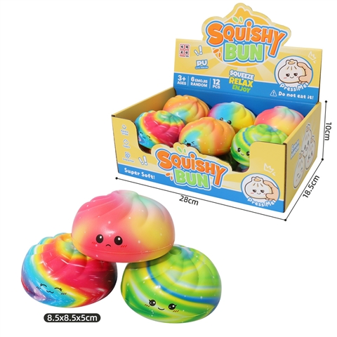 Display Box de Mini Squishy Arcoíris – Conejitos Suaves