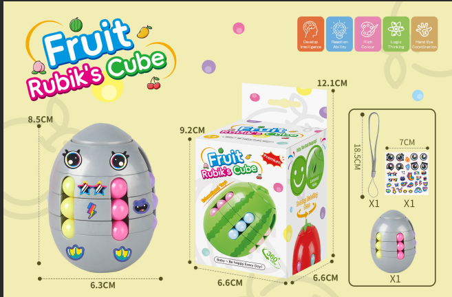 Set de Top y Cubo Antiestrés – 2 Diseños Surtidos, Giro 360° y Cuentas Deslizantes, Juguete Sensorial para Mayoreo