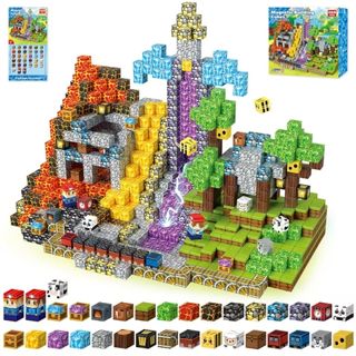 Set de Bloques Magnéticos Crystal Mine – Bloques de Construcción Magnéticos Permanentes para Juego Libre y Aprendizaje Temprano (Peso Neto 14.5 kg, Peso Bruto 15.5 kg, Imanes de 2.5 mm)