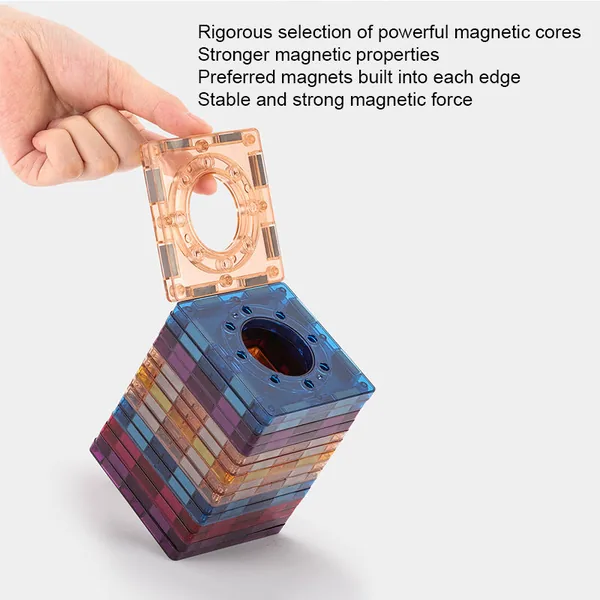 Bloques Magnéticos Educativos 188PCS con Pista de Canicas 3D