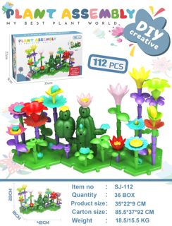 Set de Flores Bloques de Construcción Educativos DIY 112 Piezas
