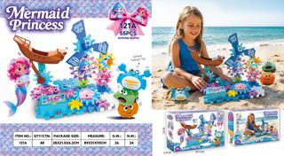 Set de Construcción con Engranes Giratorios Sirena Princesa 55PZ