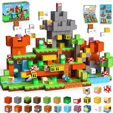 Juego de Bloques Magnéticos Bloquelandia – 32 Piezas para Construcción Libre, Juego de Roles y Aprendizaje Temprano (Peso Neto 19 kg, Peso Bruto 20 kg, Imanes de 2.5 mm)