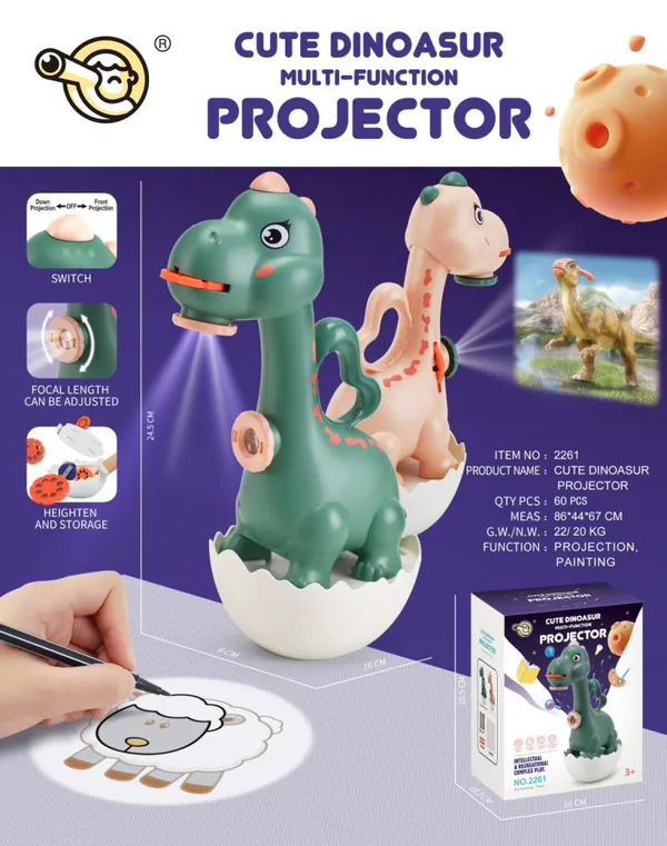Proyector de Dibujo Dinosaurio Bloquelandia – Juguete para Colorear con Proyección