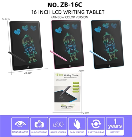 Tableta LCD para Dibujo 16 Pulgadas – Color Flexible – Bloquelandia CPS340826