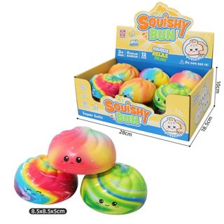 Display Box de Mini Squishy Arcoíris – Conejitos Suaves