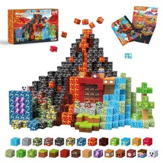Set de Bloques Magnéticos Lava Volcano – 32 Piezas para Construcción Libre, Juego de Roles y Aprendizaje Temprano